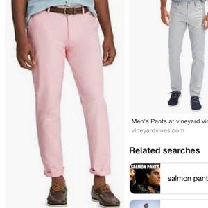 Vineyard vines slim breakers pant- light pink